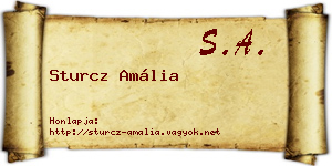 Sturcz Amália névjegykártya